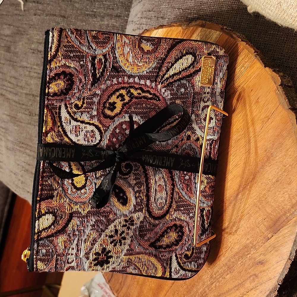 Americana By Sharif Paisley Clutch Embroidered NWOT